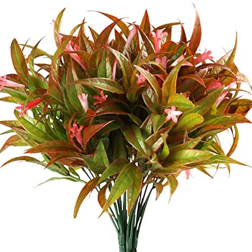 BELLE VOUS Plantas de Plastico Gloria de la Mañana (Pack de 4) Plantas Artificiales Decorativas para Interior Exterior - Follaje para Hogar, Jardín, Cesta Colgante, Arbustos, Corona de Bodas, Oficina