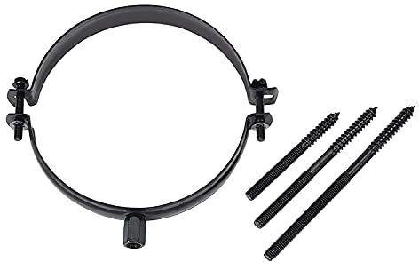 Fumio Ofenrohrhalter Rohrhalter Rohrschelle Halter Ofenrohr Schwarz (150 mm)