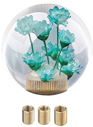 Auto Schaltknauf Schaltkugel, Kreativer Schalthebel Schaltkopf Auto Schalthebel Knopf Transparenter Blume Ball Schaltknauf Auto-Schaltknauf aus Acryl Universal Custom Car Zubehör