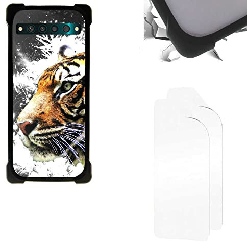 Coque Compatible avec TCL 10 Pro Coque Etui Housse + Film Protecteur Fond de Panier Dur PC + Bordure Souple épaissie KB-LH