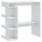 vidaXL Bartisch mit Regal Bartresen Stehtisch Tresentisch Bistrotisch Küchentisch Esstisch Loungetisch Tisch Hochglanz-Weiß 100x50x101,5cm