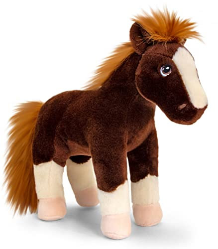 tachi Großes Kuscheltier Fohlen aus Plüsch, Stofftier Pferd braun, Plüschtier Pony 26 cm