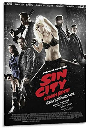 Filmposter Sin City Zwei Leinwand-Kunstposter und Wandkunstdruck, modernes Familienschlafzimmerdekor, Poster, 40 x 60 cm