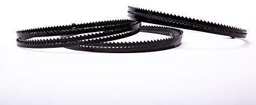 Encut - Set di 3 lame per sega a nastro ad alte prestazioni, 1400 x 6 x 0,65 mm, 6 denti in acciaio per Einhell, Atika, ecc., per legno, compensato, alluminio, plastica