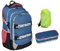 Familando Neoxx Active Schulrucksack 3tlg. Set · Rucksack für die Schule 5. bis 12. Klasse · ergonomischer Schulranzen für Jungen und Mädchen (Splash/Hellblau Rosa)