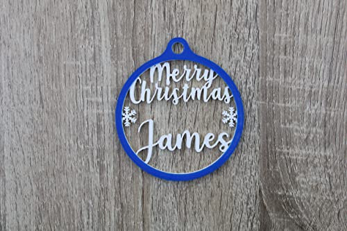 Weihnachtskugel personalisierbar - 18 Farben - Merry Christmas