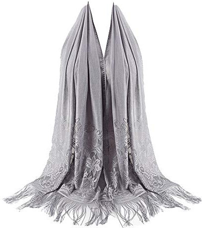 TianWlio Damen Schal aus reiner Seide Seidenschal Strand mit Fransen, modischer bedruckter Schal, Handtuch, Baumwolle, weicher Damenschal