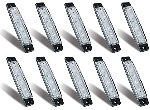 Lodokdre 10 PièCes Boat Lights, 12V 24V ÉTanche Bateau IntéRieur Navigation Bande LumièRe de Pont ÉTape Cockpit ÉClairage, E
