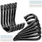 pipabiba 12 Pcs Garage Hooks, Heavy Duty J Hooks Max Load 20KG, Wall Mount Steel Utility Hanger Hanging Storage Organiser Hangers for Garden Hose, Power Tool (14cm x 10.6cm)