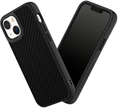 RHINOSHIELD Case Compatible with [iPhone 13 mini] | SolidSuit - Shock Absorbent Slim Design Protective Cover with Premium Matte Finish 3.5M/11ft Drop Protection Changeable Camera Rings - Carbon Fiber