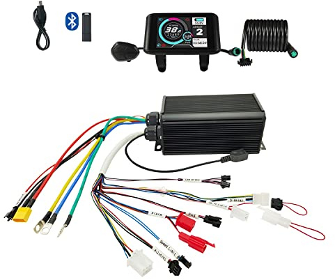 HalloMotor E-bike Sabvoton MQ Onda sinusoidale programmabile Brushless 45A 36V 48V 60V 72V 1500-2200W 45A Controller con display UKC-1