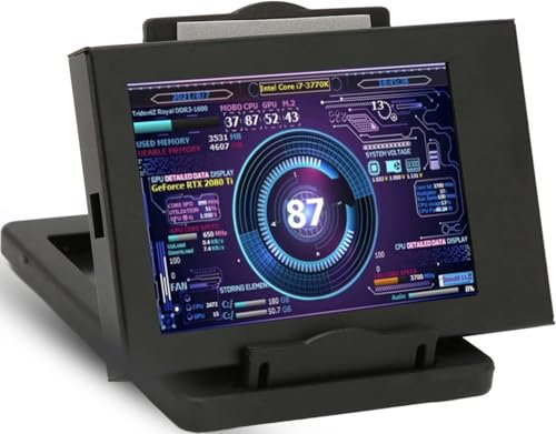 Annadue 3.5 Inch IPS USB Mini Screen Computer Temp Monitor, PC Sensor Panel Display for AIDA64 PC CPU RAM Data Monitor, PC Temperature Display for RasPi, for Linux, for Win