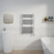 WarmeHaus Prefilled Electric Thermostatic Heated Towel Rail Bathroom Ladder Radiator Straight with 400W LCD Display Timer Electric Heating Element Chrome 800x500mm