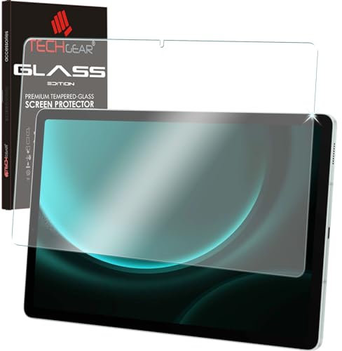 TECHGEAR Displayschutzfolie für Samsung Galaxy Tab S9 FE Plus 12,4 Zoll (31,5 cm) 2023, mattes Glas, Displayschutzfolie aus gehärtetem Glas, Härtegrad 9H, kratzfest, blasenfrei, für Samsung Galaxy Tab