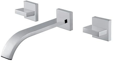 XJTNLB Waschtischarmatur Wandmontage Unterputz Armatur Waschbecken, Wasserhahn Bad Chrom