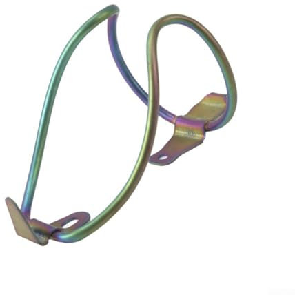 Flaschenhalter, Titan-Wasserflaschenhalter, Titanlegierung, zuverlässiger Halter für Fahrrad (Regenbogen)