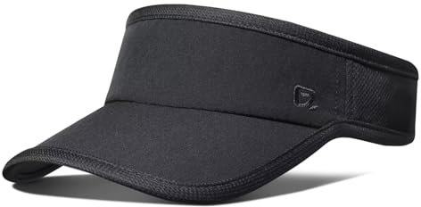 GADIEMKENSD Sonnenhut für Damen und Herren Golfzubehör Sommerstrand-Sonnenvisiere Leicht Atmungsaktiv Verstellbar Lauf-Tennisvisor Sonnenfleck Bequeme Passform für Outdoor-Sportarten Schwarz