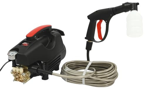 Rondella ad alta pressione dell'acqua da 80 bar con motore a induzione in alluminio, idropulitrice multifunzione ad alta pressione pulitrice compatta con 3 modalità acqua, idropulitrice elettrica con