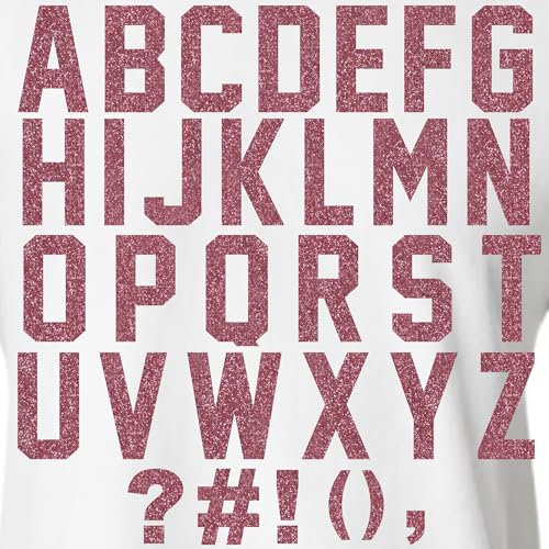 47 Pieces,3 Tall Glitter Letters Iron On Heat Transfer Vinyl for for DIY Printing Craft Fabric T-Shirt,good choice for birthday and Christmas and anniversaries gift,t-shirt (Rose Gold)