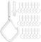 White Screw In Hooks, 20PCS - Cup, Ceiling & Hanging Hooks for Wood & Outdoor Use