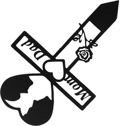 MERRYHAPY Herzförmiger Gartenstecker Metall Stabile Grabdekoration Für Friedhöfe Und Langlebig Und Einfach Zu Platzieren An Verstorbene