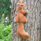 Kletternde Eichhörnchen, Baumdekoration, Outdoor-Tierskulptur, Ornament, Eichhörnchen, Kunstharz, Tierskulptur, Hofdekoration für draußen, lustige Baumkletterfigur,