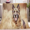 Tier, Deutscher Schäferhund, Schlammgelb Kuscheldecke Schlammgelb Flauschig Decke Fleecedecke, Sofa Überwurfdecke, Wohndecke Warm Weich Sherpa Wolldecke, Gemütlicher Überwurf 70x100 cm