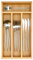 Bamboo Silverware Drawer Organizer Small Cutlery Tray Wooden Kitchen Utensil Drawer Organizer Skinny Flatware Caddy Wood Utensil Holder Drawer Spoon Fork Cutlery Organizer Narrow Silverware Tray