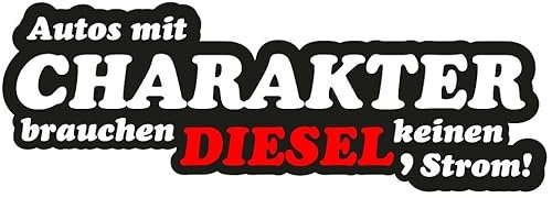 Aufkleber Autos mit Charakter Motiv Diesel JDM Feinstaub Sticker ca. 16x5 cm