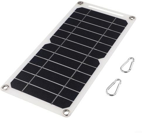 Zeroupshop Panel solar de 30 W 5 V para carga móvil de coche, panel solar portátil con silicona monocristalina, salida USB, compatible con teléfonos inteligentes, tabletas