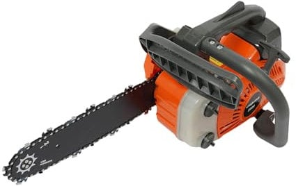 12 Zoll Benzin Kettensäge 25,4CC Zweitakt Motor Motorsäge Benzin 1,22 PS Oberschenkel Griff 900W Handgeführte Kettensäge