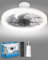 FERNIDA 30CM Ceiling Fan Light, 40W LED Ceiling Light with Fan and Remote for Bedroom/Dining Room/Living/Kitchen/Garage, 4 Wind Speeds, 3 Color Lighting, Memory Function[Energy Class A+]