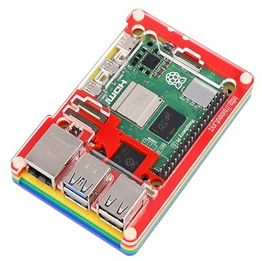 Pibow Coupé Gehäuse für Raspberry Pi 5, Rainbow