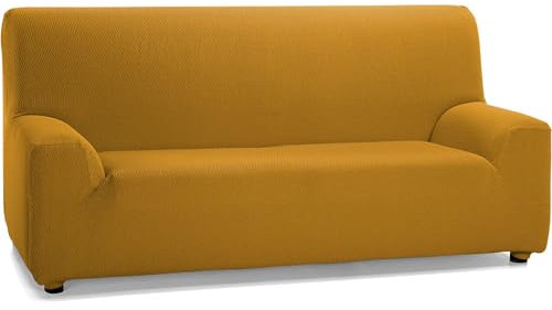 ECOMMERC3 Sofaüberwurf für 3 Sitzer - Farbe Senf - rutschfest und super verstellbar, 100% Made in Spain