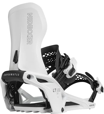 Nidecker LT Supermatic Snowboard Bindungen – Automatische Dual-Entry Bindung mit Fersenpedal & Universal Fit