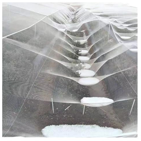 Koncey Telo Antigrandine per Orto, Rete Anti-Grandine Piante, 5 MM Giardini Protezione Rete, Bianco, per Giardini, Serra e Coltivazioni, Dimensioni Tagliabili(7x7 m)