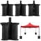 Pavillon-Gewichte, Sandsäcke, Industriequalität, 600D, robuste Sandgewichtssäcke ohne Sand, robuste Pavillon-Gewichte für Pop-Up-Zelte, Outdoor-Markisen, Pavillons, Trampoline, Schwarz, 4 Stück