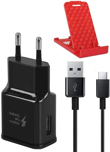 USB Ladegerät mit Ladekabel USB C Schnellladekabel Handy Halter für Samsung Galaxy A13 A14 A15 A16 A16 A25 A35 A36 A52 A53 A54 A55 A56 5G S21 S22 Android Handy Schnellladegerät Netzteil Adapter