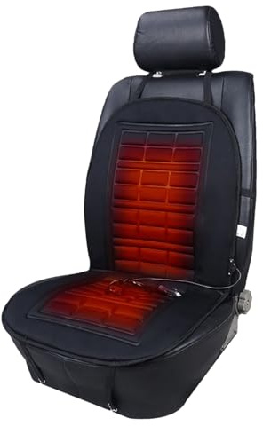 12-V-Auto-Heizkissen – verstellbares 2-stufiges Wärmekissen, weicher Wintersitzbezug aus Polyester | Perfekt für Limousinen-LKW--Pickup, Komfort in der kalten Jahreszeit, Reise-Fahrwärme, Fah