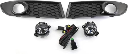 Nebelscheinwerfer-Kühlergrillabdeckung Doppelbrückengrill für VW Für Polo Für MK4 Für 9N3 2006-2009 Auto-Nebelscheinwerfergrill
