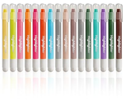 ALONK 16 Farben Bibel Marker Set, Bunte Bibel Textmarker Verlaufsicher und Schnelltrocknend, für Tabs, Tagebuch, Hervorheben und Lernen
