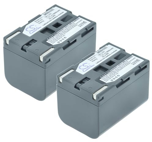 vhbw 2X Akku kompatibel mit Samsung VP-D107 | VP-D20, VP-D21, VP-D230, VP-D23, VP-D250, VP-D24, VP-D26 Kamera (3000 mAh, 7,4 V, Li-Ion)