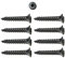 foto-kontor Assy Lot de 8 vis à bois spéciales à tête fraisée 3 x 15 mm Noir Filetage asymétrique