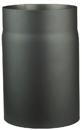 Tubo per stufa in acciaio spesso 2 mm (tubo fumo) in 120 mm di diametro, per stufe e fuochi da camino, Senotherm, grigio scuro, 250 mm di lunghezza.