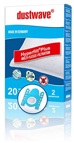 20 Staubsaugerbeutel + 2 Filter passend für SIEMENS Q 8.0 Baureihe Q8.0: VSQ8PET1, VSQ8POWER4, VSQ8337, VSQ8SIL66A, VSQ8SEN66, VSQ8M MicroVlies-Staubbeutel von dustwave® - Made in Germany