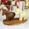 Lot de 2 LICORNE EN CHOCOLAT - chocolat de noel ou de paques enfant - Fabrication artisanale