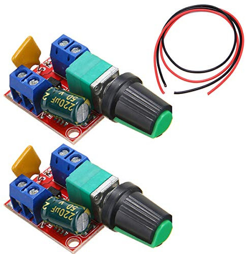 Youmile 2PACK 5A Motor Drehzahlregler Modul Mini DC Motor PWM Drehzahlregler Schalter Regler Schalter LED Dimmer 3V 6V 12V 24V 35V Max 90W