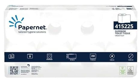 papernet confezione di 9 igienica sup 3v 250 strappi 8 rotoli