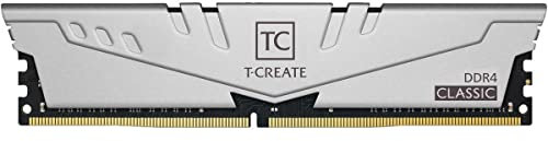 TEAMGROUP T-Create TTCCD464G3200HC22DC01 Classic DDR4 64GB Kit (2 x 32GB) 3200MHz (PC4 25600) CL22 Desktop Arbeitsspeicher RAM, klassischer 10 l doppelkanal