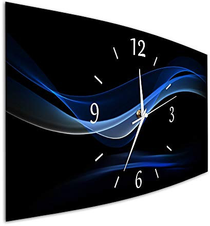 Bilder-Manufaktur BM Funk Quarz Wanduhr Funkwanduhr Funkwanduhren Funkuhr Funkuhren kein Ticken lautlos geräuschlos leise modern ohne Tickgeräusche groß XXL Wohnzimmer Küche 9590-1a WZ